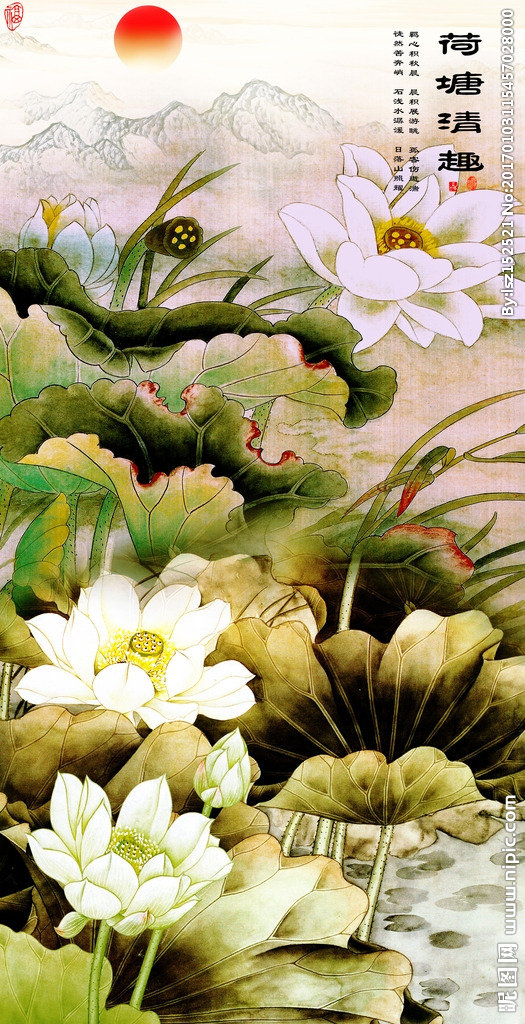 G钻石画十字绣荷