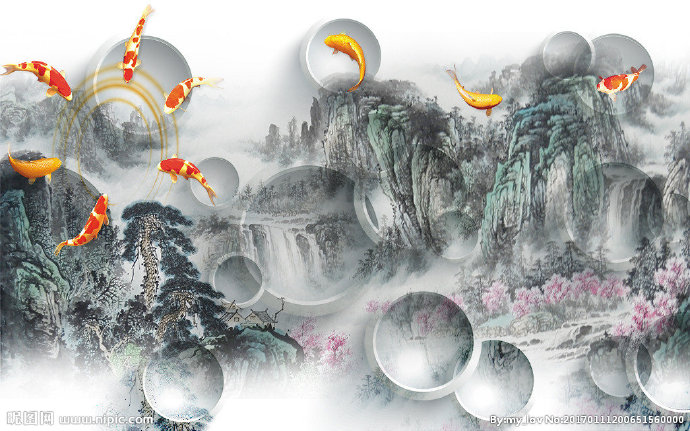 G3D圆圈山水九