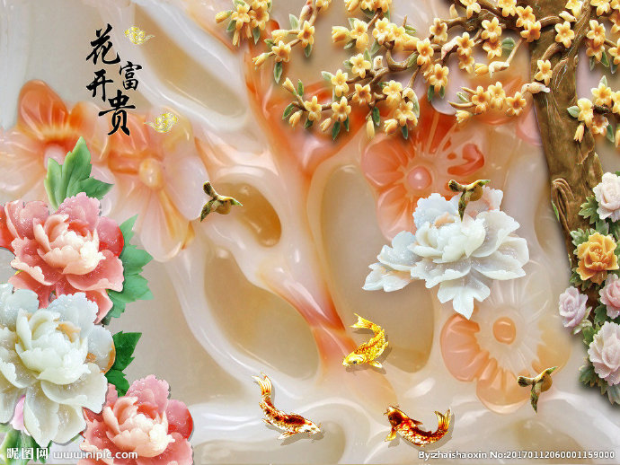 G玉雕背景墙玉雕