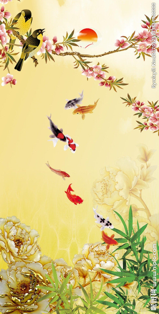 G国画花鸟图背景