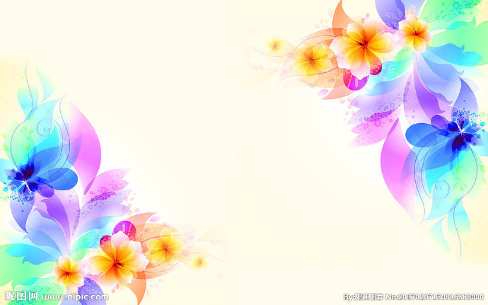 G水墨画花朵背景