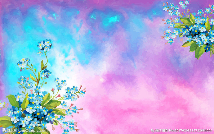 G水墨画樱花背景