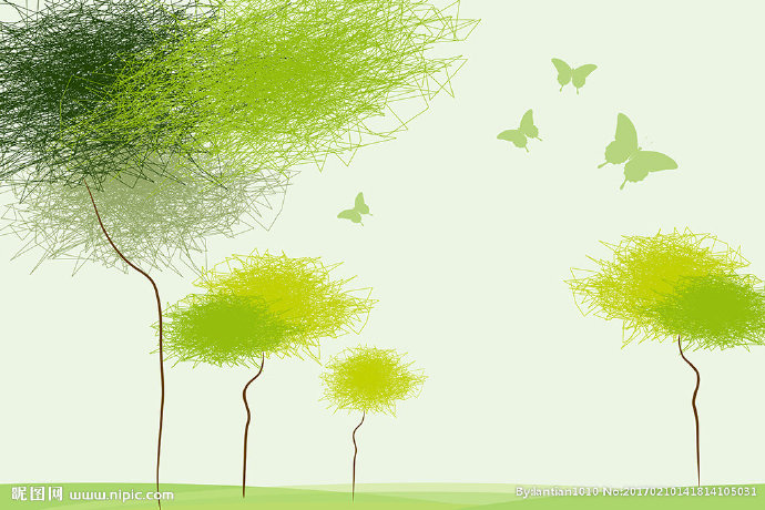 G时尚小树蝴蝶影