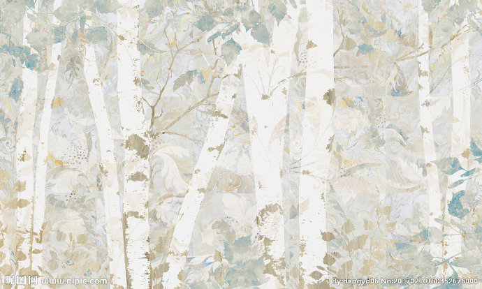 G树干壁纸背景墙