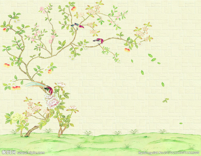 G树枝壁纸背景墙