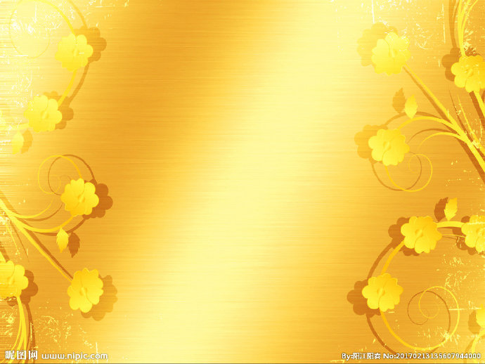 G金色欧式花朵背