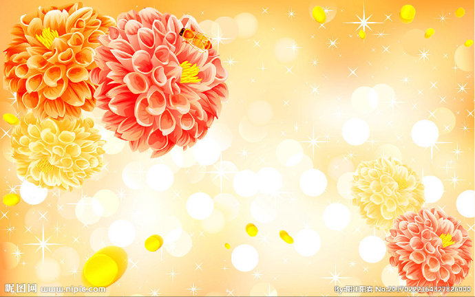 G手绘梦幻唯美花