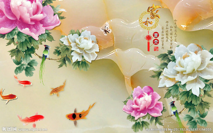 G玉雕背景墙玉雕