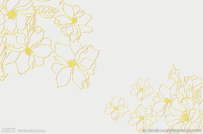 G欧式手绘花朵背