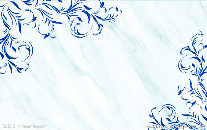 G蓝色大理石纹花