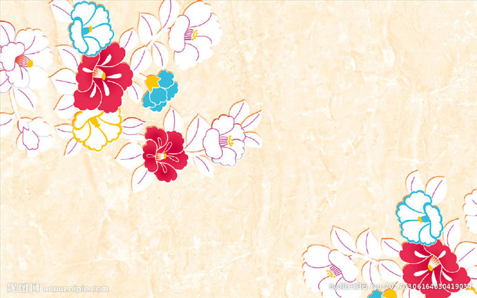 G大理石纹彩色花