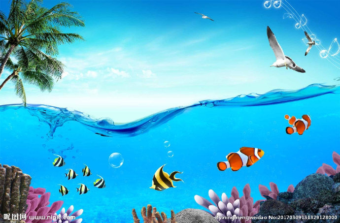 G海底世界背景墙