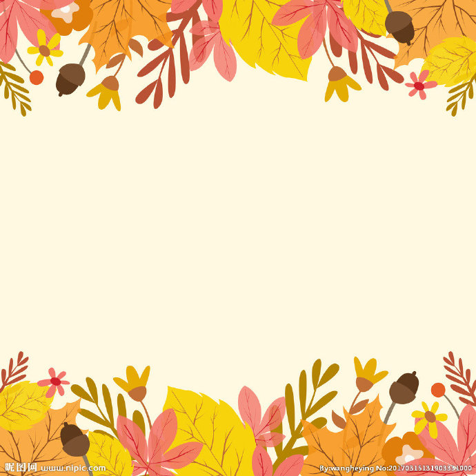 G黄色树叶秋天背