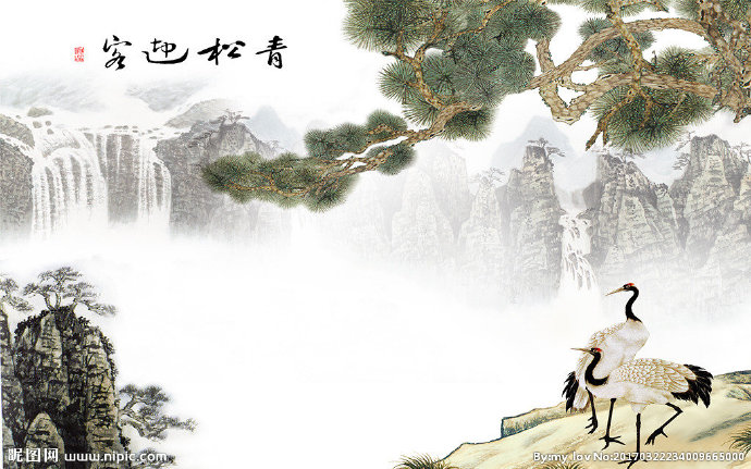G3D山水松树素