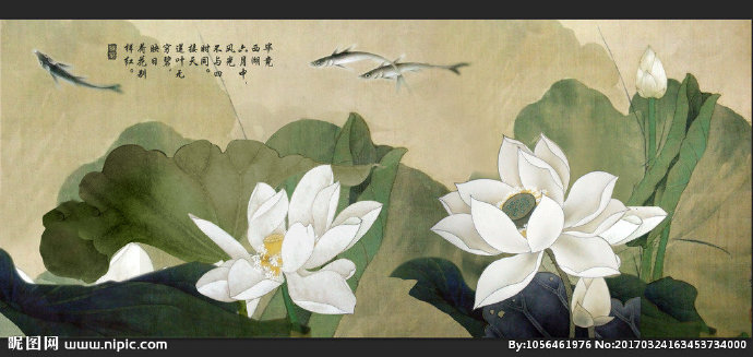 G复古莲花背景墙