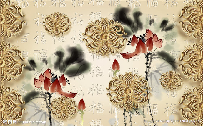 G3D彩雕水墨福