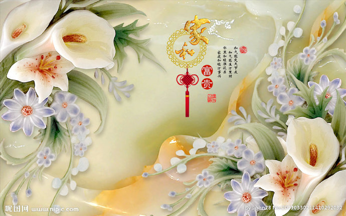 G3D玉雕马蹄莲