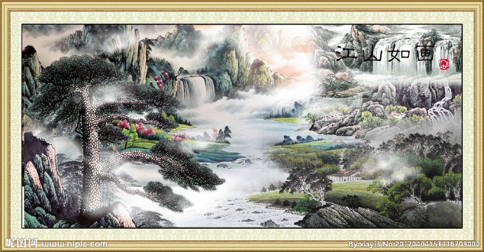 G迎客松图片背景