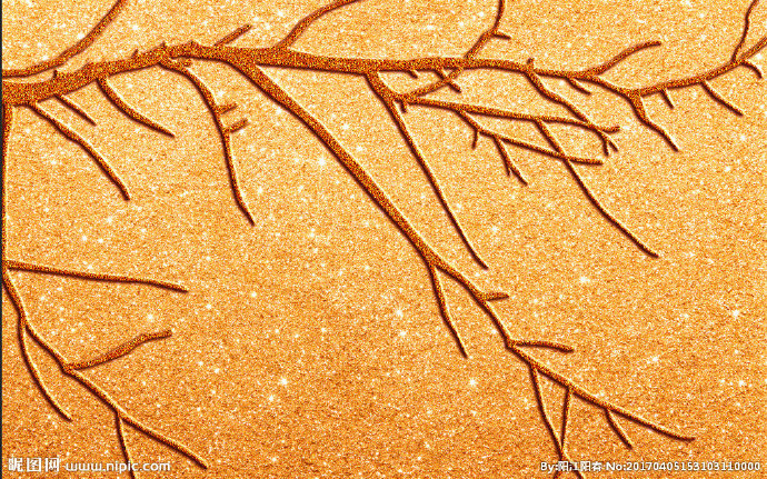 G璀璨树枝背景墙