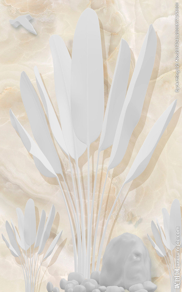 G立体树背景墙立