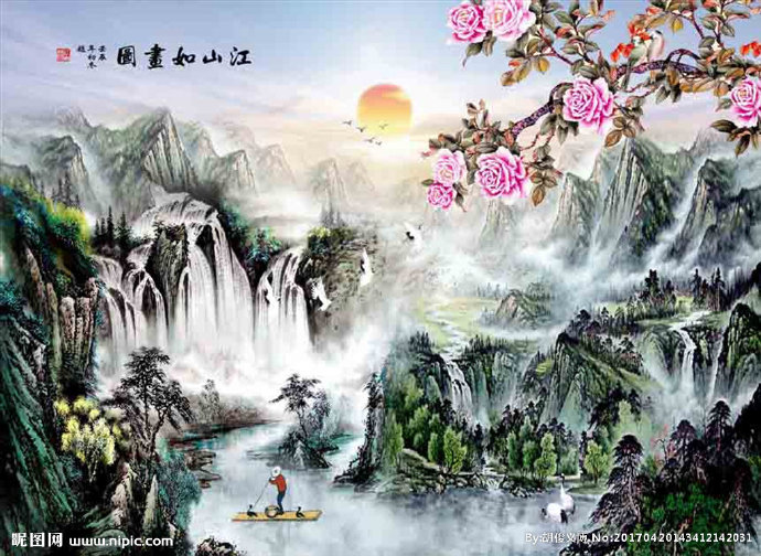 G江山如画背景墙