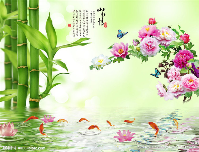 G山水情背景墙背