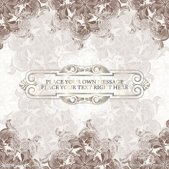 G复古矢量花纹背