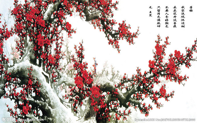 G中式水墨梅花山