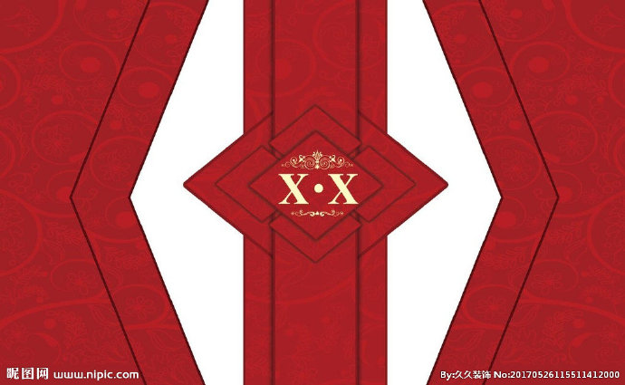 G中式婚礼红色菱