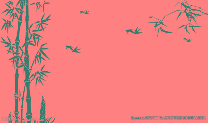 G竹子背景墙竹子