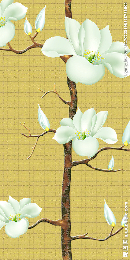 G复古玉兰素材背