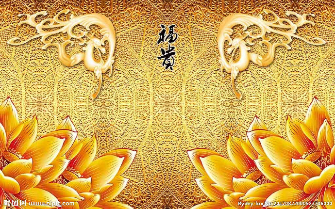 G3D浮雕金色龙