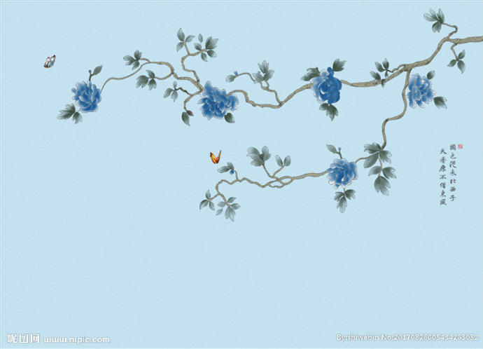 G花鸟壁画素材背