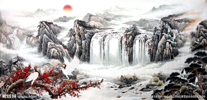 G立体复古山水茶