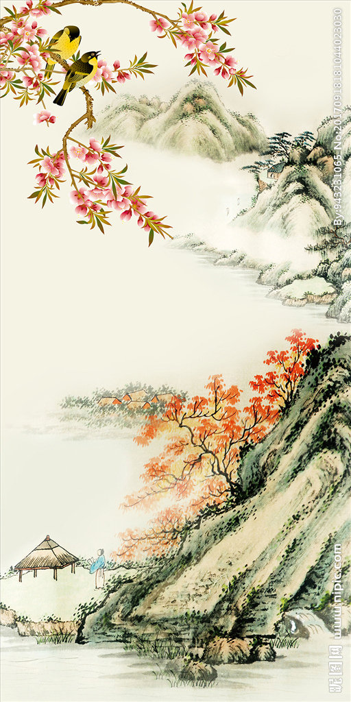 G水墨画玄关水墨