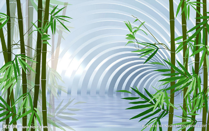 G竹子背景墙背景