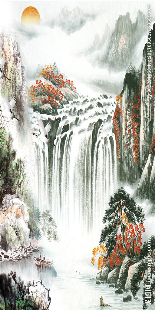 G水墨画玄关水墨