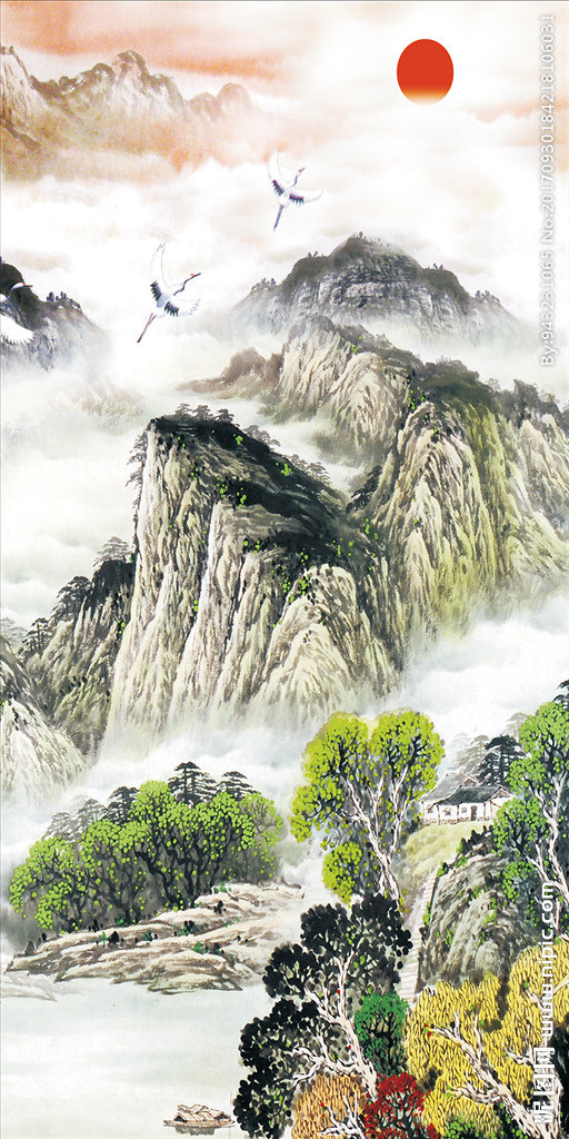 G山水画玄关山水