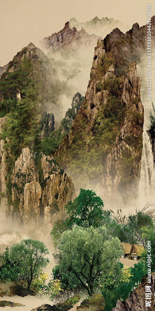 G山水画玄关山水