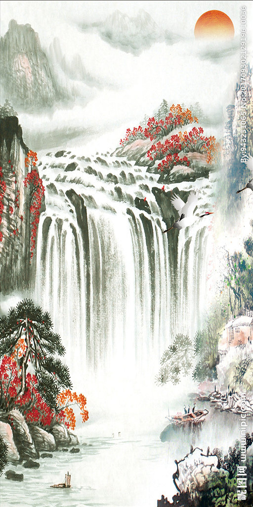 G山水画玄关山水