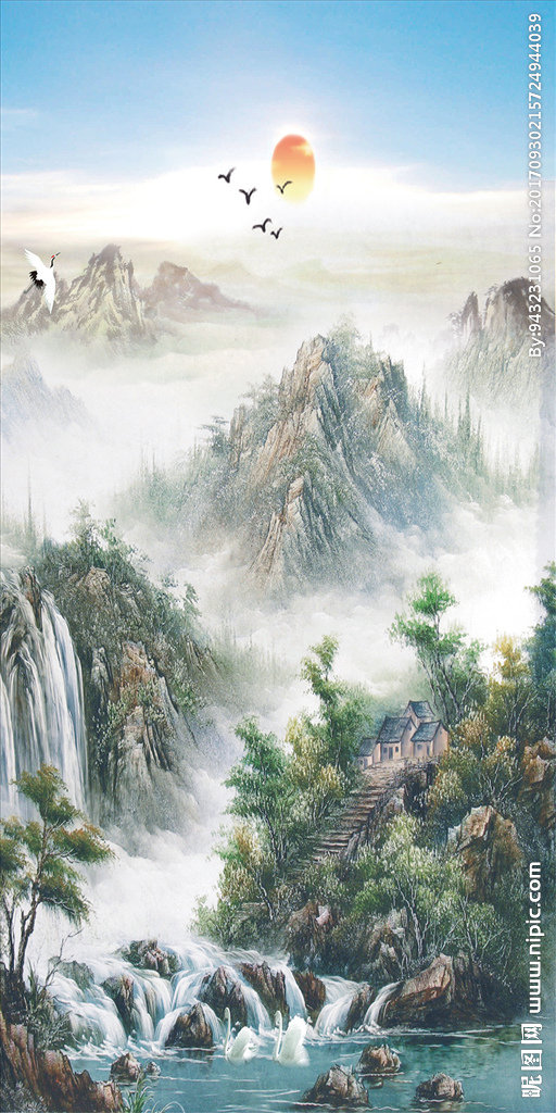 G山水画玄关山水