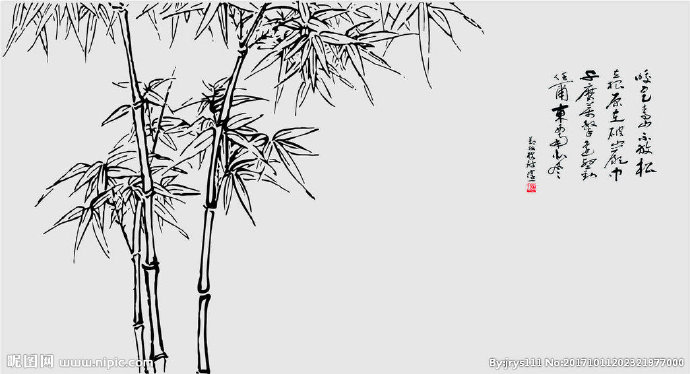G竹背景墙竹背景