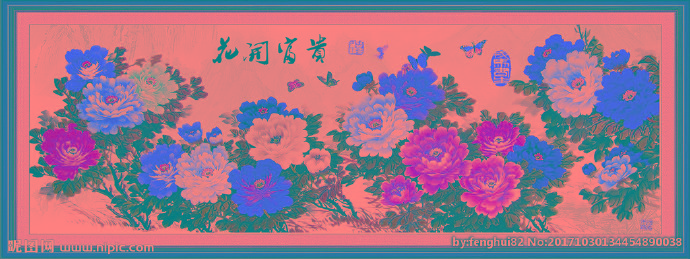 G花开富贵图背景