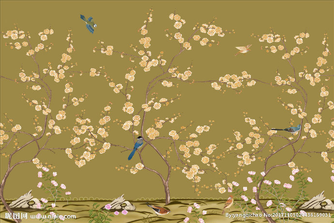 G手绘花鸟新中式
