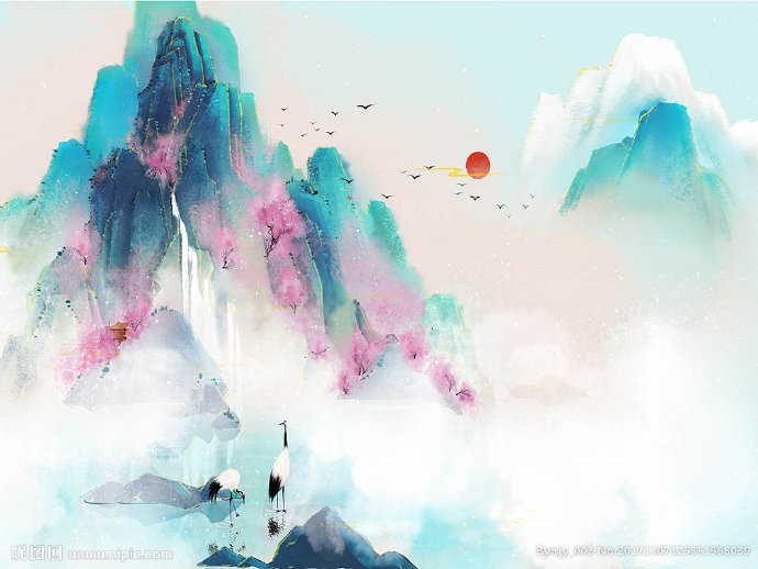 G水墨山水背景墙