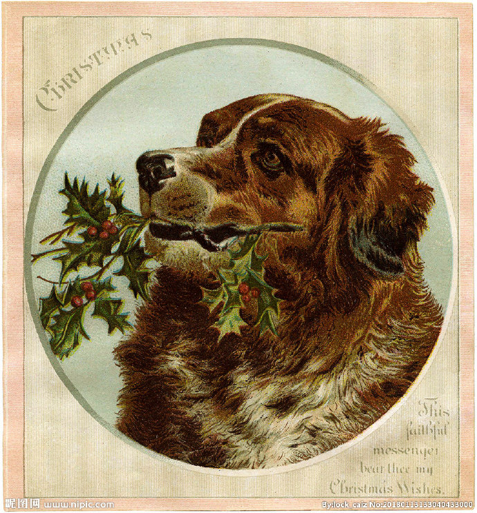 G复古小狗装饰画