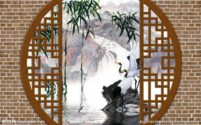 G雅竹背景墙雅竹