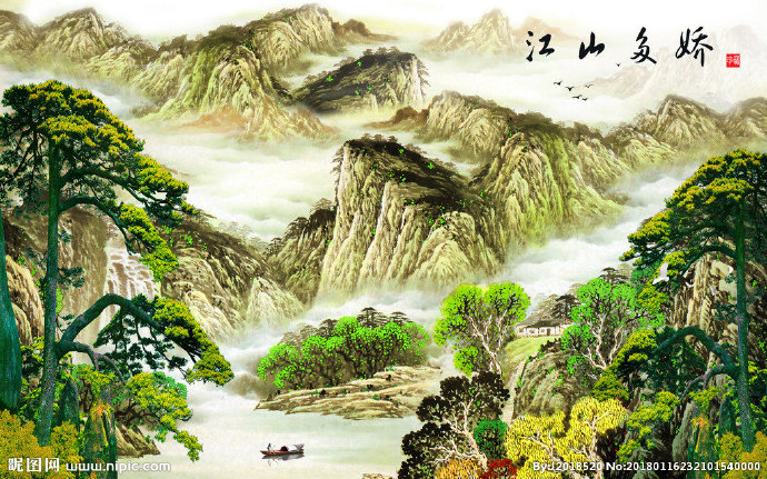 G江山多娇背景墙