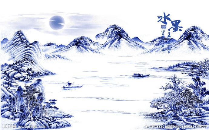 G水墨背景墙背景