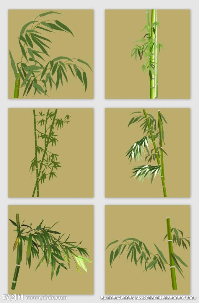 G竹子背景墙竹子